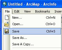 The map is saved with the file extension.mxd. our Setting Relative Paths While Saving ArcMap project files (saved with an.