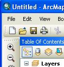 First, save your project, then create a new ArcMap project, either through File New, or by clicking on the New Map button, shown at left. Add the roads.shp layer from the L1 directory.