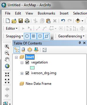 Note that you have changed the names for your data views in your table of contents window. Select the New Data Frame then right click and Activate this data frame.