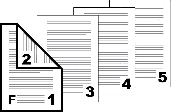 Publishing Check Box Selection Front Front outside Front inside Cover Insertion Type Prints on the outside and inside surfaces of the front cover. Front and back Inserts blank front and back covers.
