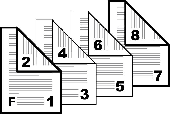 Publishing Check Box Selection Front and back Front outside Front inside Back inside Back outside Cover Insertion Type Prints on both sides of the front and back covers.