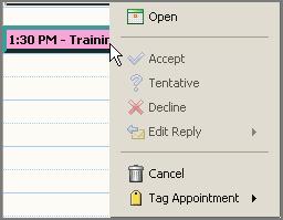 Scheduling Appointments, Meetings, and Events Deleting an Appointment or Meeting If you created a meeting, you can cancel or delete it.