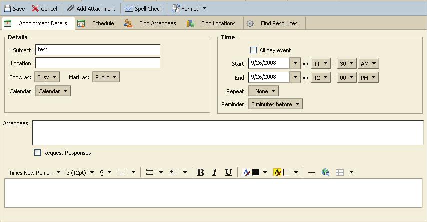 Scheduling Appointments, Meetings, and Events Opening the QuickAdd Appointment Dialog The following three methods open the QuickAdd Appointment dialog.