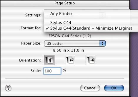 When you re ready to print, select Page Setup from the File menu. 3.