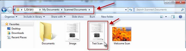 The scanned documents are located in the Scanned Documents