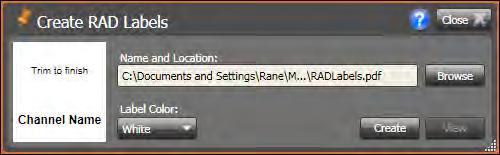 create the configuration file and attach them to the physical RADs (if they are available).