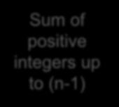 Sum of positive integers up to (n-1) Rewrite this expression using