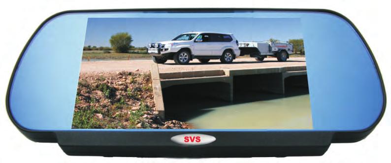 SVS107M 7" TFT LCD Mirror Monitor S1 2 OSD 7" With a 7" Colour TFT LCD mirror monitor that clips directly onto most vehicles existing rear view mirrors the 107 series is perfect for all caravan and