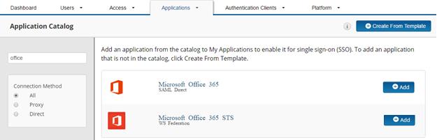 Add the Application 1. From the top tabs, select Applications > Application Catalog. 2.