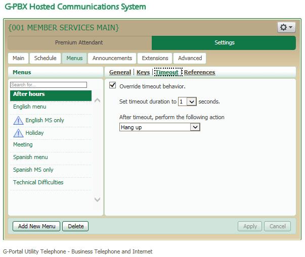 Intercept Mailbox This option will send callers to a configured intercept mailbox. An intercept mailbox is typically a general voicemail box.