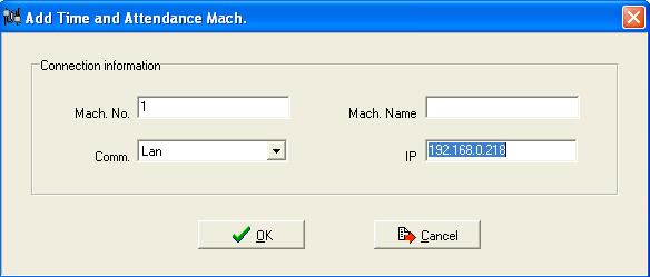 the number. In the Comm field you must select the type of communication you are going to use, Select LAN if you are going to connect TCP/IP Ethernet network connection.