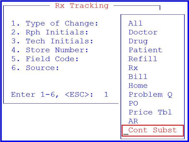 Controlled Substance Incident Report Path From The Master Menu: C - Daily Report System M - Prescription "Changes" Report B - Print Selective Activity 1 - Type of Change Select "Cont Subst Continue