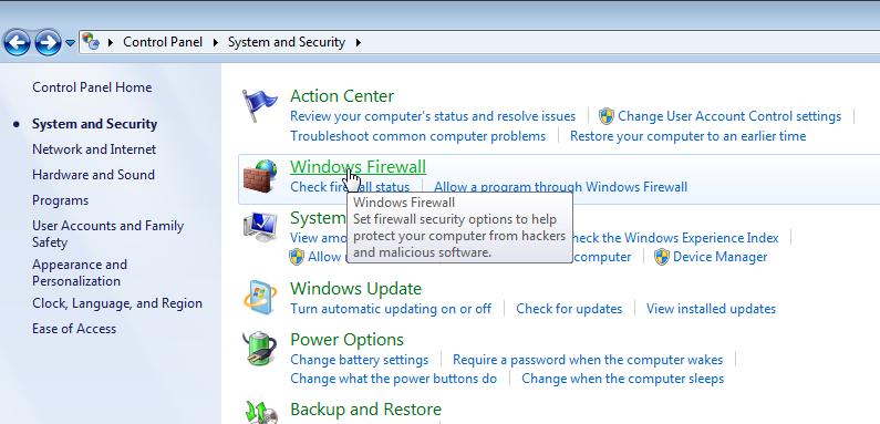 For windows 7 go to the control panel