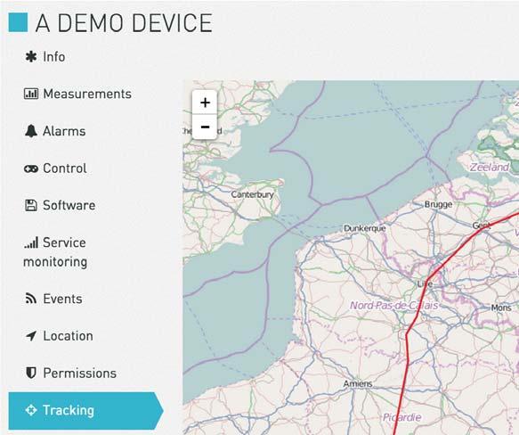 Use the built-in tracking functionality Devices can record the history of their movements in Cumulocity.