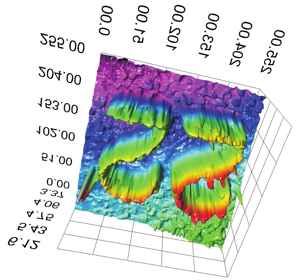 Figure 6. 3D plot: (a) median filtered image; (b) distance image. 3.2.