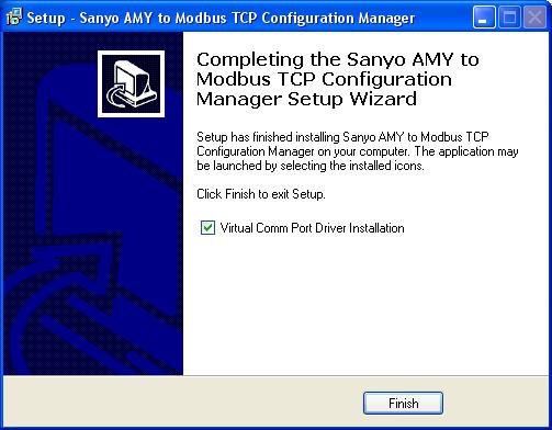 Configuration software The TCP interface Configuration Manager is an application that may be installed on a PC.