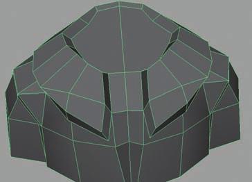 Maya for Games Select the head mesh s bottom faces, and do an