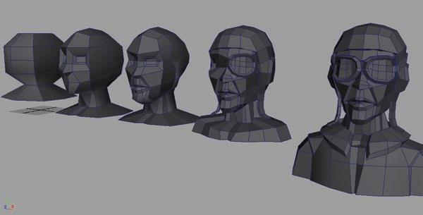 The Pilot Bust: Low-Poly Head Modeling Step 2: Beginning the Modeling Process Creating a Poly Cube Width, Height, Depth set to 24 units (we ll scale it down later).