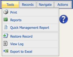 The Tools menu lets you view and print multiple reports.
