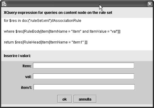 Examples of framework (1/4) Classes of query formalized into XQuery expression to inquire either the XML Dataset or the Rule Set.