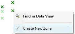 Section 4. Viewing Data This will create a new zone centered on the cursor position or on the selected point.