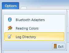 Section 7. Error Codes These logs are located in the working directory of the software which can be opened from the options menu in the main window.