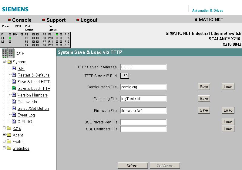 5.1 The System menu GSDML file Here, you can save the GSDML file of the IE Switch X-200 in a file.