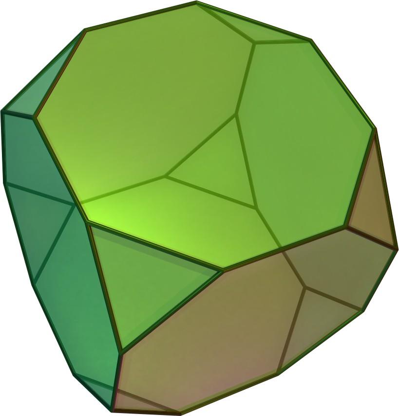 A convex polyhedron, is one where any
