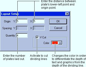 The [Layout Setup] dialog box appears. 2. Make the settings as shown in the figure, then click [OK].