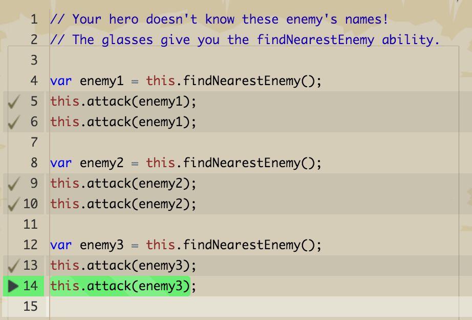 do two things: First, use findnearestenemy() to find an ogre.