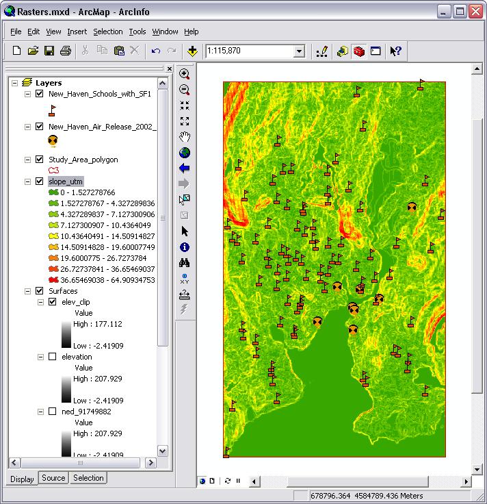 Raster_The_Other_GIS_Data.Docx Page 6 of 11 6. Click Ok to Calculate the Slope Parameter. 7. Drag the resulting slope_utm layer into the top of the Surfaces Group.