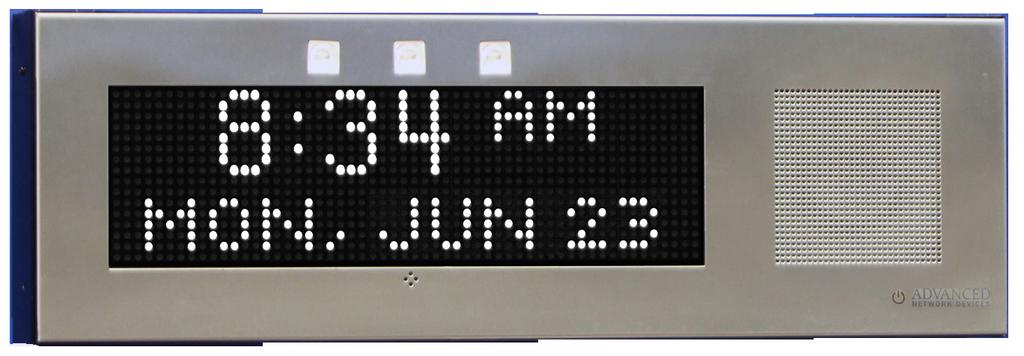 Audio / Visual Messaging Devices for Large Spaces Large IP Display and Speaker with Flashers (Multi-Color Display) Part #: IPCSL-RWB The IPCSL-RWB is one of our larger messaging devices, most