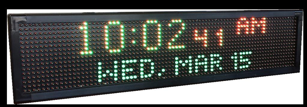 Audio / Visual Messaging Devices for Outdoor Spaces and Larger Areas Outdoor IP Clock Part #: IPSIGN-O Readable at long distances, the Outdoor IP Sign can stream messages and scroll text via existing