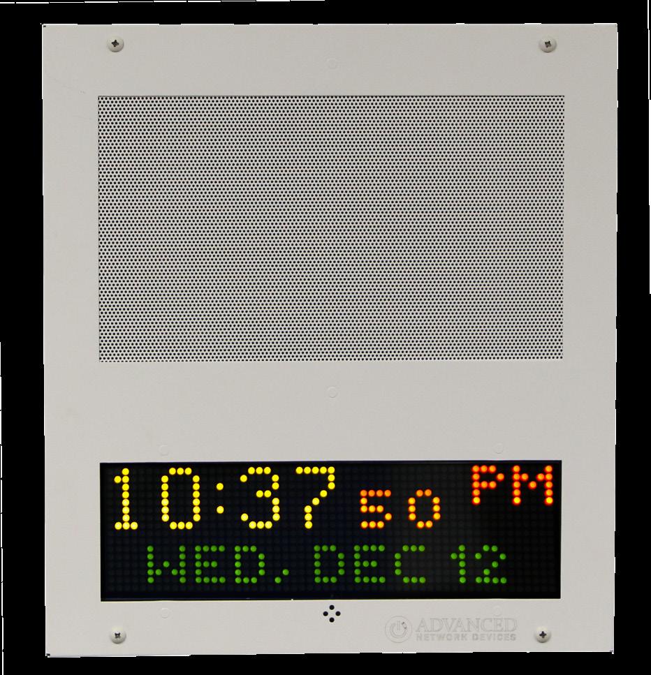 Audio / Visual Messaging Devices for Rooms White IP Speaker with Display and Flashers Part #: IPSWD-RWB White IP Speaker with Display Part #: IPSWD The IPSWD-RWB includes a large 8 speaker,