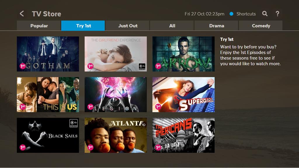 TV Store Try 1st (First episode free) You can now watch Season 1 Episode 1 of select TV Store titles for free.