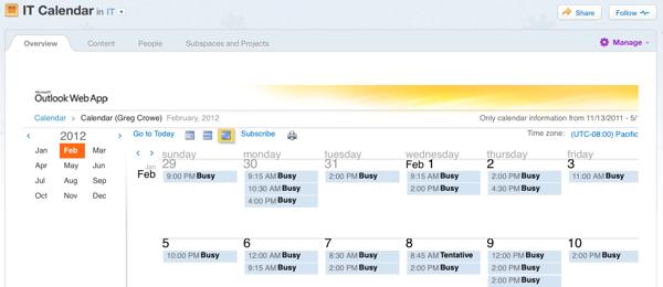 Using a Jive Community 225 6. When the user publishes a shared calendar, gather the full text of the "Link for viewing calendar in a web browser.