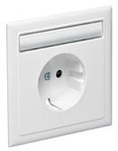 Outlets & switches with accessories CYB front cover kits. outlet/switch Front cover kit, outlet Front cover kit, single, including shuttered cover plate and label with label window.