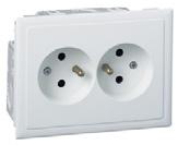 Outlets & switches with accessories CYB connection kits, outlet P3805 Double connection kit, outlet Double connection kit, French standard. Intended for Belgium, Poland and France.