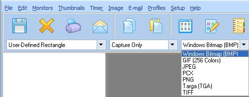 Scroll to the bottom of the Capture Method box to see all the capture methods.