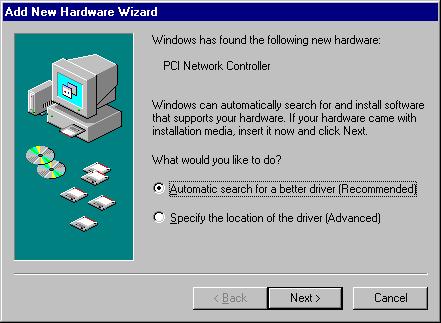 Driver installation for Windows Me Follow the steps below to install the SpeedStream Wireless PCI Adapter drivers for Windows Me. 1.