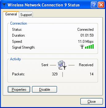 8. Click Properties to start the Windows Wireless Network Configuration. Using the SpeedStream Wireless LAN Utility 1.