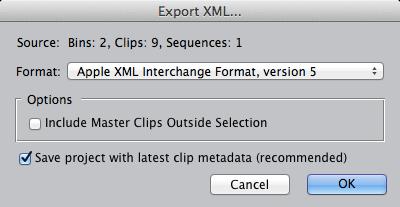 If you have Final Cut Pro X and Final Cut Pro 7 installed on different Macs or partitions, save the XML file to the external storage device with your media. 2. Run Final Cut Pro X. (For 10.