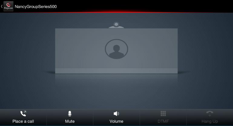 Paired HDX on Android tablet Use the In-Call Toolbar During a call, tap the screen to view the in-call toolbar.