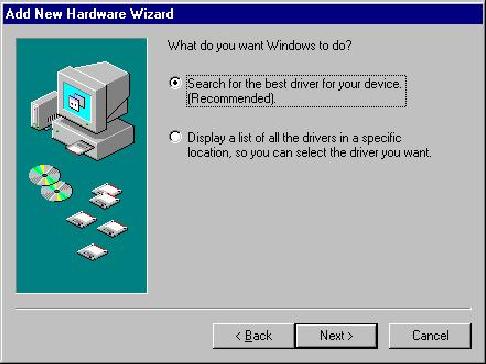 Windows 98 users only: Some Windows 98 users may need to install the Standard PCI Graphics Adapter one or two times prior to installing the drivers for your new graphics card depending on the model
