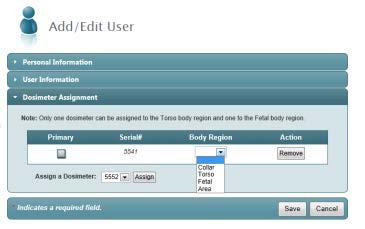 Dosimeter assignment- Adding Users cont.