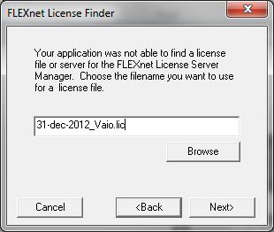 if the user has a Nodelocked license choose the license file option and browse for it.