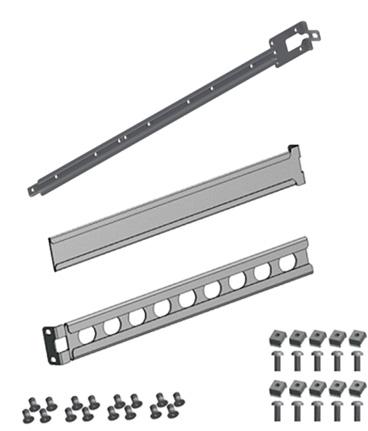Figure 4: Rack Rail Kit Parts System slide x2 Rail x2 Rail slide x2 Nuts and bolts Screws Planning the system s placement in the rack Before mounting the system to the rack, select the way you wish