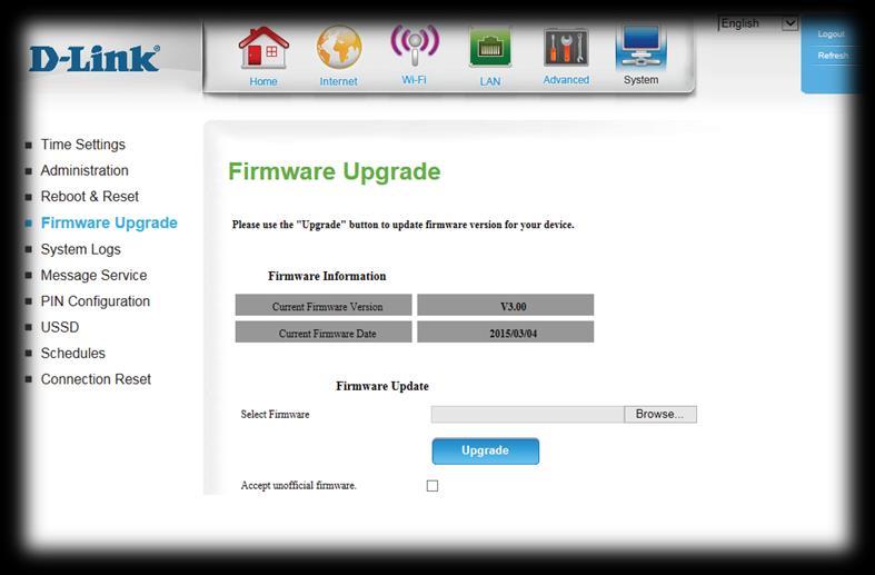 Step 1 Upgrade the router s firmware: Latest BIN file can be obtained from Capesoft. Ensure firmware version is that of the latest 3.01(WW).