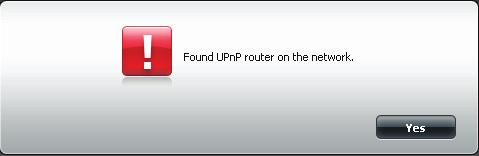 Network Management - UPnP Router Detection The wizard finds the UPnP router