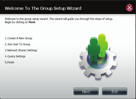 Group Setup Wizard - Adding a New Group The following section will describe how to add a new group on this device. To add a group click on the Add button.